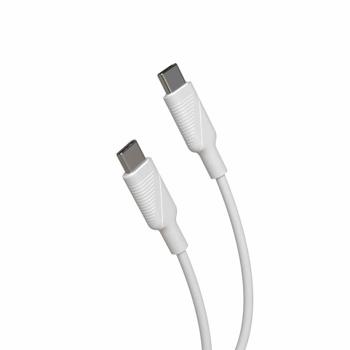 Câble USB-C Muvit MCUSC0008 Blanc Noir 1,2 m