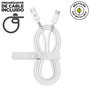 Câble USB-C Muvit MCUSC0008 Blanc Noir 1,2 m
