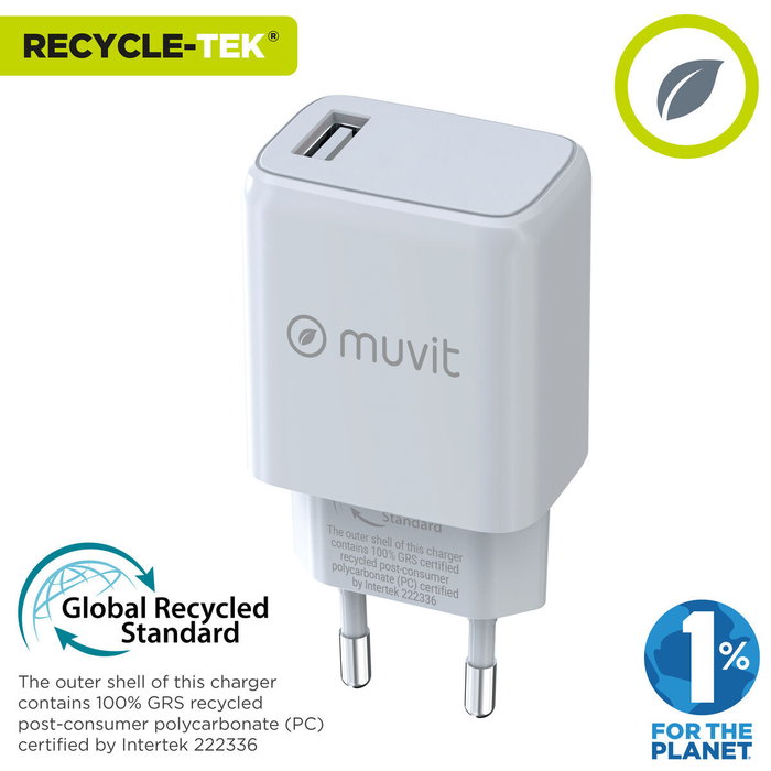 Chargeur mural Muvit MCACC0002 15 W Blanc Chargeur mural Muvit MCACC0002 15 W Blanc