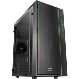 Mars Gaming MCM Boîtier PC Micro-ATX Noir Ventilateur 80mm RGB USB 3.0