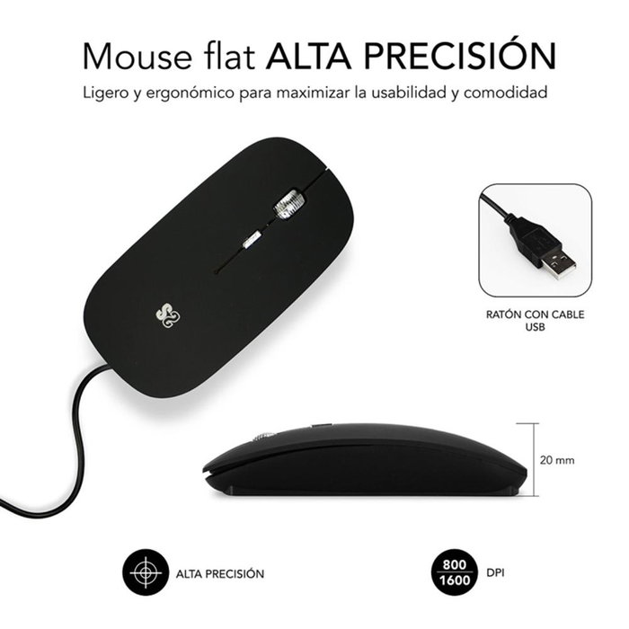 Subblim Mallette pour Ordinateur Portable 15.6 Pouces avec Souris Filaire, Sacoche en Polyester Résistant, Gris