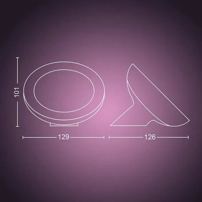 Philips Hue Lampe de table LED Bloom White & Color Ambiance 4ème génération - Blanc, Bluetooth, Compatible Alexa, Google Assistant et Apple HomeKit