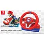 Hori Wheel Pro Mini - Volant de course avec pédales pour Nintendo Switch, bouton Attacher Auto pour Mario Kart - Design ergonomique rouge et bleu