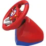 Hori Wheel Pro Mini - Volant de course avec pédales pour Nintendo Switch, bouton Attacher Auto pour Mario Kart - Design ergonomique rouge et bleu