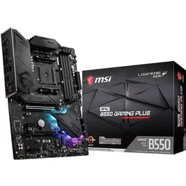 MSI MPG B550 GAMING PLUS - Carte mère AMD B550 Socket AM4, ATX, avec connecteurs USB 3.2 Gen2, HDMI, 2.5G LAN et RGB Mystic Light