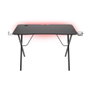 Genesis Mesa Gaming Holm 200 RGB Bureau Gaming avec Hub USB 3.0, RGB LED, MDF Noir, 113x60x75 cm