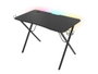 Genesis Mesa Gaming Holm 200 RGB Bureau Gaming avec Hub USB 3.0, RGB LED, MDF Noir, 113x60x75 cm