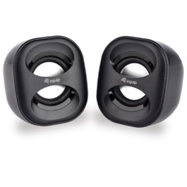 Equip Mini Haut-parleurs Stéréo 2.0 Noir, avec Connectivité USB et Jack 3,5 mm pour PC