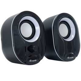 Equip Altavoces 245333 Noir Enceintes Stéréo 2.0 USB 3.5 mm 6W pour PC