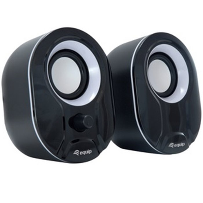 Equip Altavoces 245333 Noir Enceintes Stéréo 2.0 USB 3.5 mm 6W pour PC Equip Altavoces 245333 Noir Enceintes Stéréo 2.0 USB 3.5 mm 6W pour PC