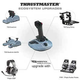 Thrustmaster TCA Officer Pack Airbus Edition - Joystick Officiel avec Manche & Quadrant - 4 Modules Interchangeables, 12 Boutons, Manette des Gaz - Compatible PC