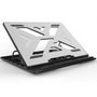 Conceptronic ERGO Support de Refroidissement pour Ordinateur Portable jusqu'à 15.6 Pouces, Base Ergonomique avec 7 Niveaux de Hauteur, Aluminium, Antidérapant, Charge Max 50kg