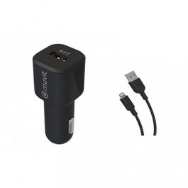 Chargeur de voiture Muvit 1,2 m Noir