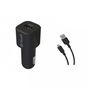 Chargeur de voiture Muvit 1,2 m Noir
