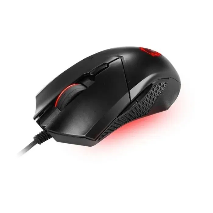 MSI CLUTCH GM08 - Souris gamer filaire RGB, optique, poids ajustables (3 poids amovibles), switchs 10 millions de clics, USB