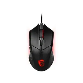 MSI CLUTCH GM08 - Souris gamer filaire RGB, optique, poids ajustables (3 poids amovibles), switchs 10 millions de clics, USB
