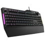 Asus TUF Gaming K1 Teclado Gaming RGB QWERTY - Interrupteurs silencieux, 19 NKRO, rétroéclairage RGB 5 zones, repose-poignet