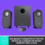 Logitech 980-001348 Enceintes Bluetooth 2.1 Z407 avec Subwoofer Bass Reflex et Télécommande, Gris