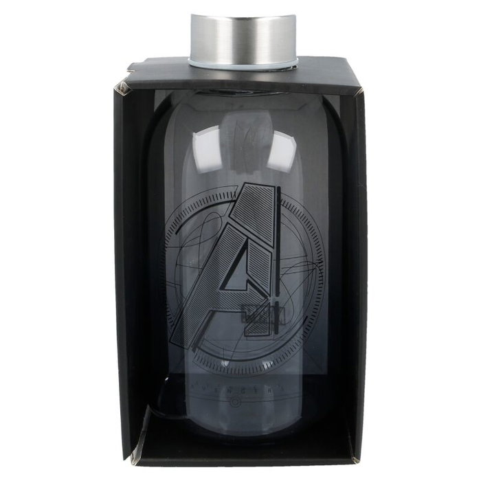 STOR Bouteille en verre 620 ml Avengers Marvel Vengadores avec boîte cadeau