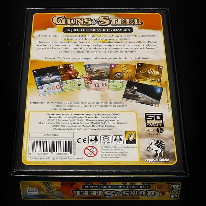 SD Games Guns & Steel – Jeu de cartes stratégique, évolutif pour 2-4 joueurs, dès 12 ans