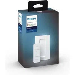 Philips Hue Dim Switch - Variateur de lumière portable et télécommande pour lampes connectées, réglage de luminosité, blanc