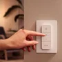 Philips Hue Dim Switch - Variateur de lumière portable et télécommande pour lampes connectées, réglage de luminosité, blanc