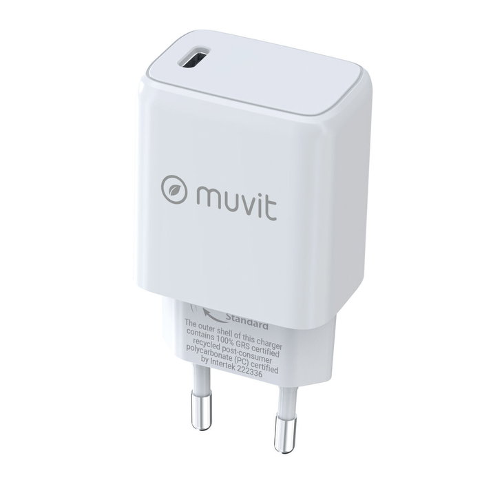Chargeur mural Muvit MCACC0012 Blanc Noir 20 W