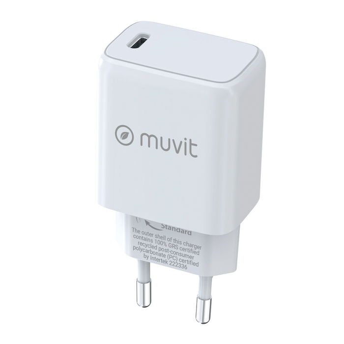 Chargeur mural Muvit MCACC0012 20 W Blanc Noir