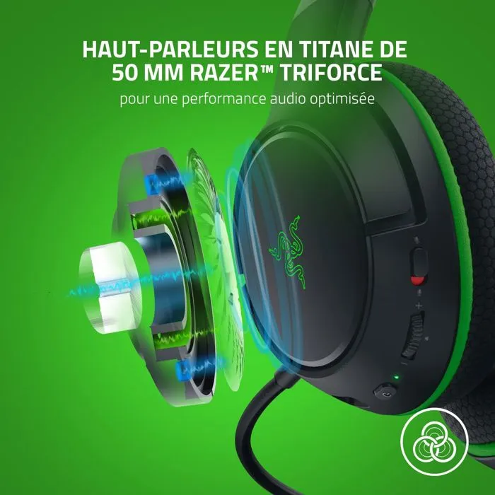 Razer Kaira Casque Gaming pour Xbox Series X avec Haut-parleurs Titane 50 mm Razer Kaira Casque Gaming pour Xbox Series X avec Haut-parleurs Titane 50 mm