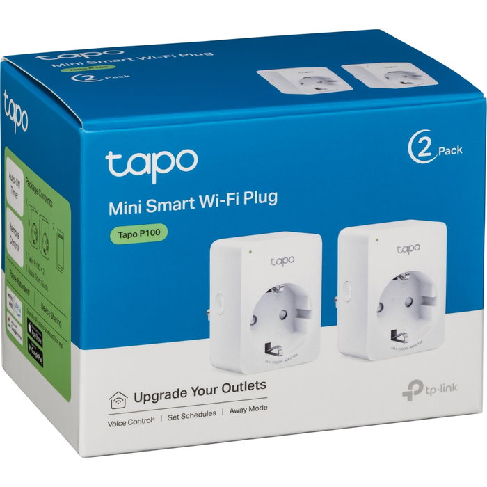 TP-Link Tapo P100 Mini Prise Intelligente Wi-Fi (Pack de 2)