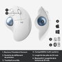 Logitech ERGO M575 - Trackball sans fil ergonomique - Bluetooth et USB - 5 boutons et molette - Contrôle au pouce - 400-2000 DPI