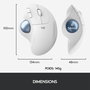 Logitech ERGO M575 - Trackball sans fil ergonomique - Bluetooth et USB - 5 boutons et molette - Contrôle au pouce - 400-2000 DPI
