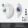 Logitech ERGO M575 Trackball sans fil, Blanc cassé