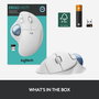 Logitech ERGO M575 - Trackball sans fil ergonomique - Bluetooth et USB - 5 boutons et molette - Contrôle au pouce - 400-2000 DPI