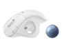 Logitech Souris ergonomique Trackball M575 Bluetooth sans fil blanc