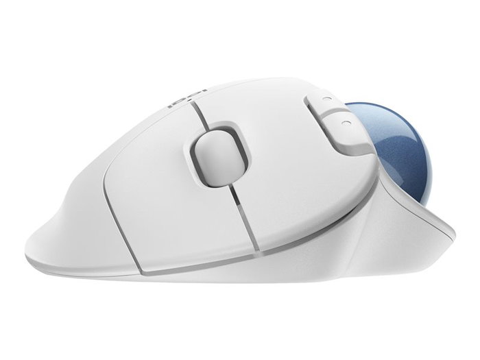 Logitech Souris ergonomique Trackball M575 Bluetooth sans fil blanc