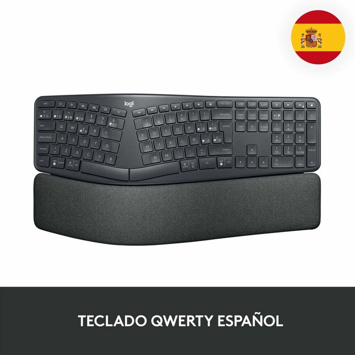 Clavier sans fil Logitech Ergo K860 Bleu Espagnol Qwerty