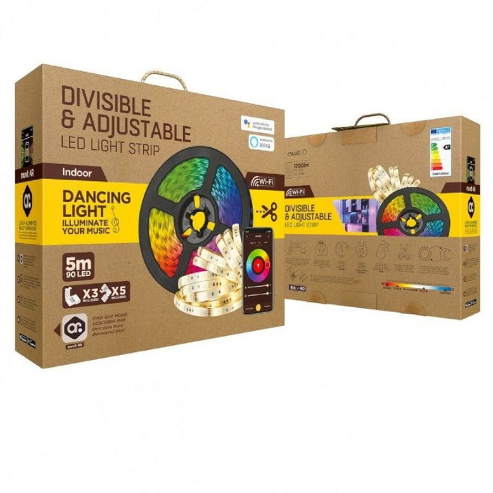 Bandes LED Muvit iO Noir Multicouleur Doré F 5 m