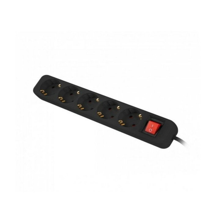 Multiprise 5 Prises Schuko Lanberg 3 m Noir