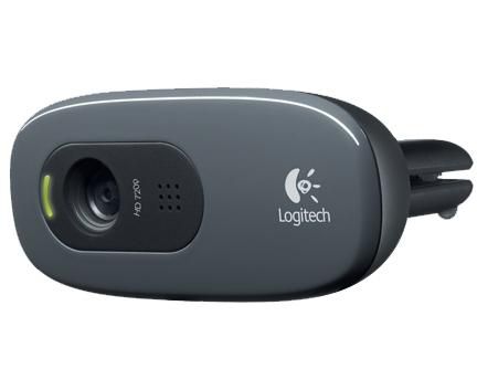 Logitech - Caméra web HD 720p, 3 MP, avec microphone intégré à réduction de bruit et connexion USB 2.0, pour appels vidéo Skype, Hangouts