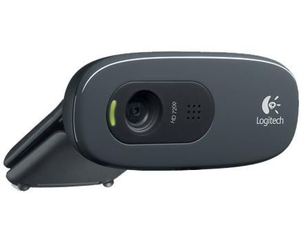 Logitech - Caméra web HD 720p, 3 MP, avec microphone intégré à réduction de bruit et connexion USB 2.0, pour appels vidéo Skype, Hangouts