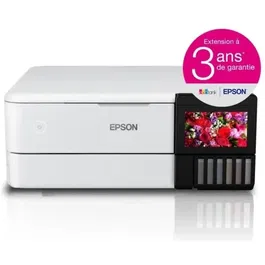 Epson Ecotank ET-8500 - Imprimante Multifonction 3-en-1 Jet d'Encre Couleur - Impression jusqu'à 32 ppm - Formats A4, A5, B5