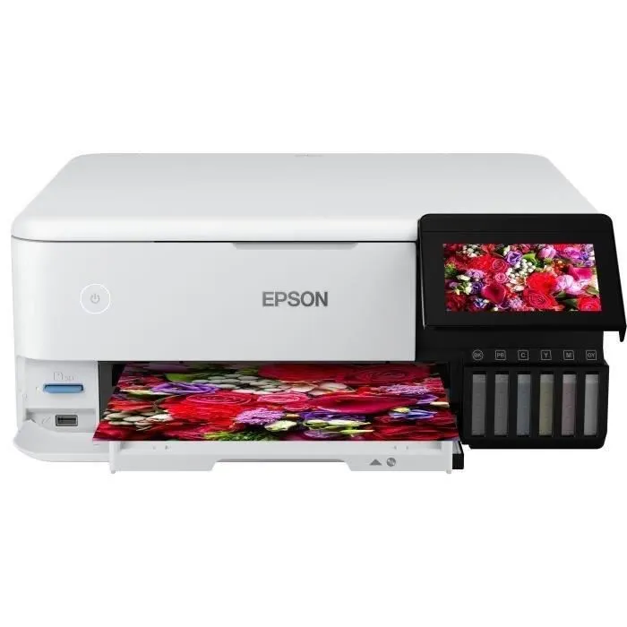 Epson Ecotank ET-8500 - Imprimante Multifonction 3-en-1 Jet d'Encre Couleur - Impression jusqu'à 32 ppm - Formats A4, A5, B5