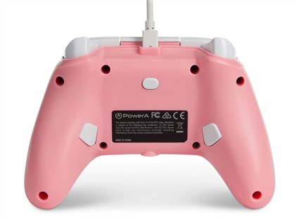PowerA Mando Con Cable Amélioré pour Xbox Series X/S - Manette Filaire Rose (1518815-02) - Licence Officielle, Boutons Assignables, Double Vibration