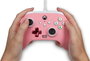 PowerA Mando Con Cable Amélioré pour Xbox Series X/S - Manette Filaire Rose (1518815-02) - Licence Officielle, Boutons Assignables, Double Vibration
