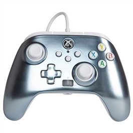 PowerA Manette avec câble améliorée pour Xbox Series X/S - Xbox One - Windows 10/11 - Métallique Ice - Réf. 1516986-02