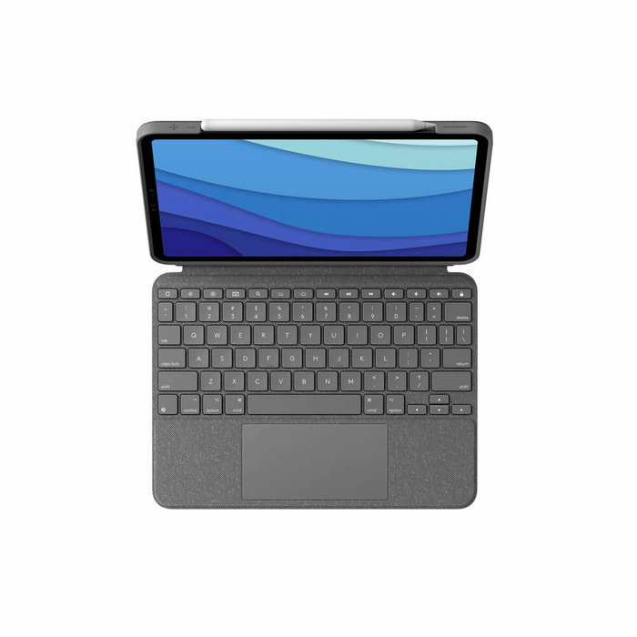 Housse pour iPad + Clavier Logitech 920-010145 Gris Espagnol Qwerty QWERTY