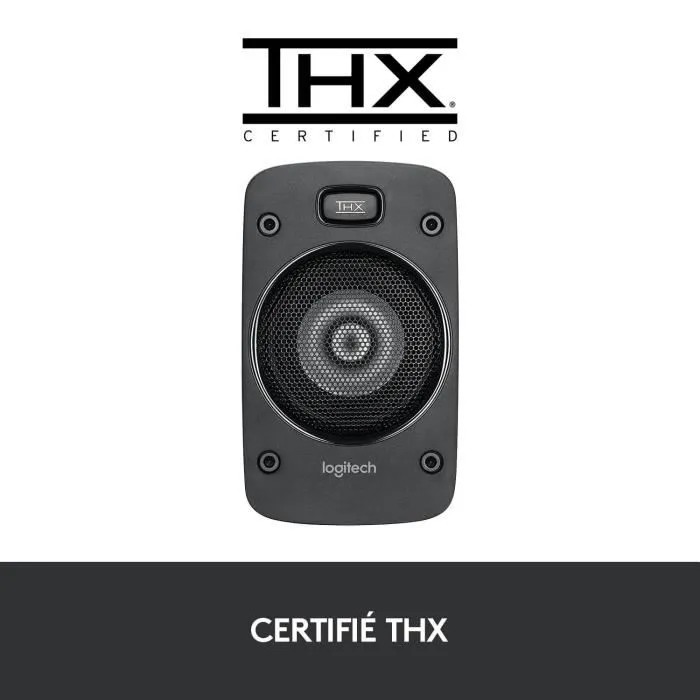 Logitech Z906 (980-000468) Système de haut-parleurs 5.1 surround, 500 watts RMS, connectivité Dolby Digital et DTS, Noir