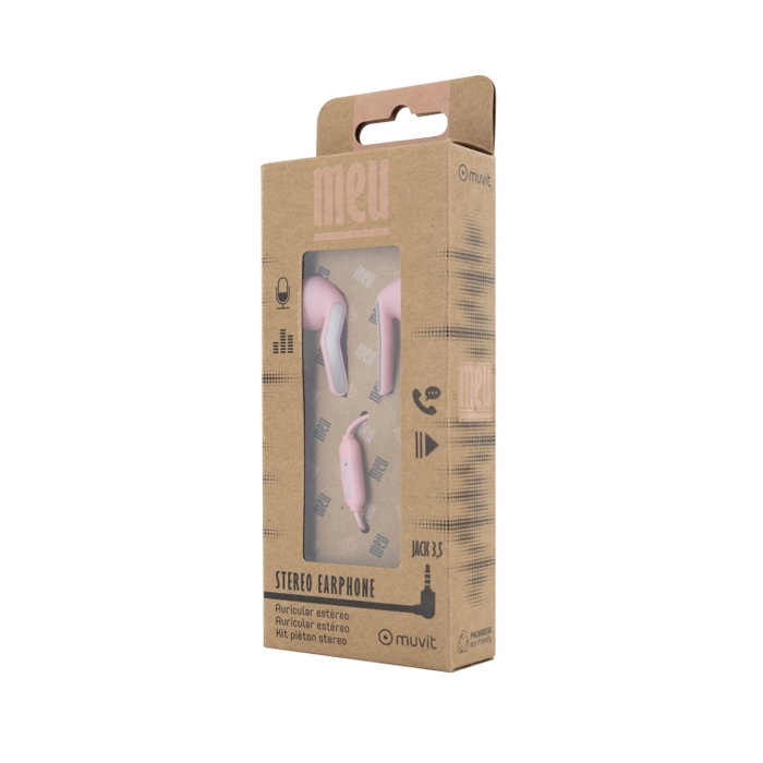 Muvit MEU Casque Stéréo Filaire Jack 3.5 mm Rose - E56