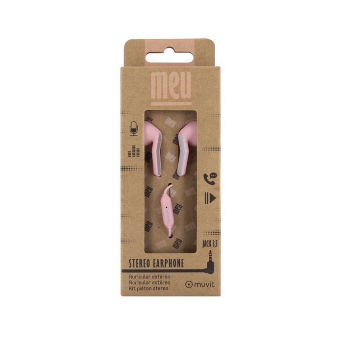 Muvit MEU Casque Stéréo Filaire Jack 3.5 mm Rose - E56
